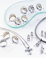 exquisite jewelry designs in platinum, gold and diamonds